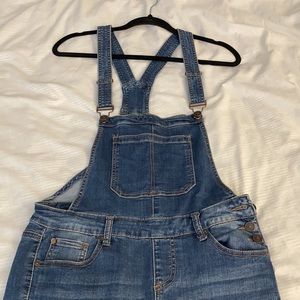 Medium wash Jean overalls